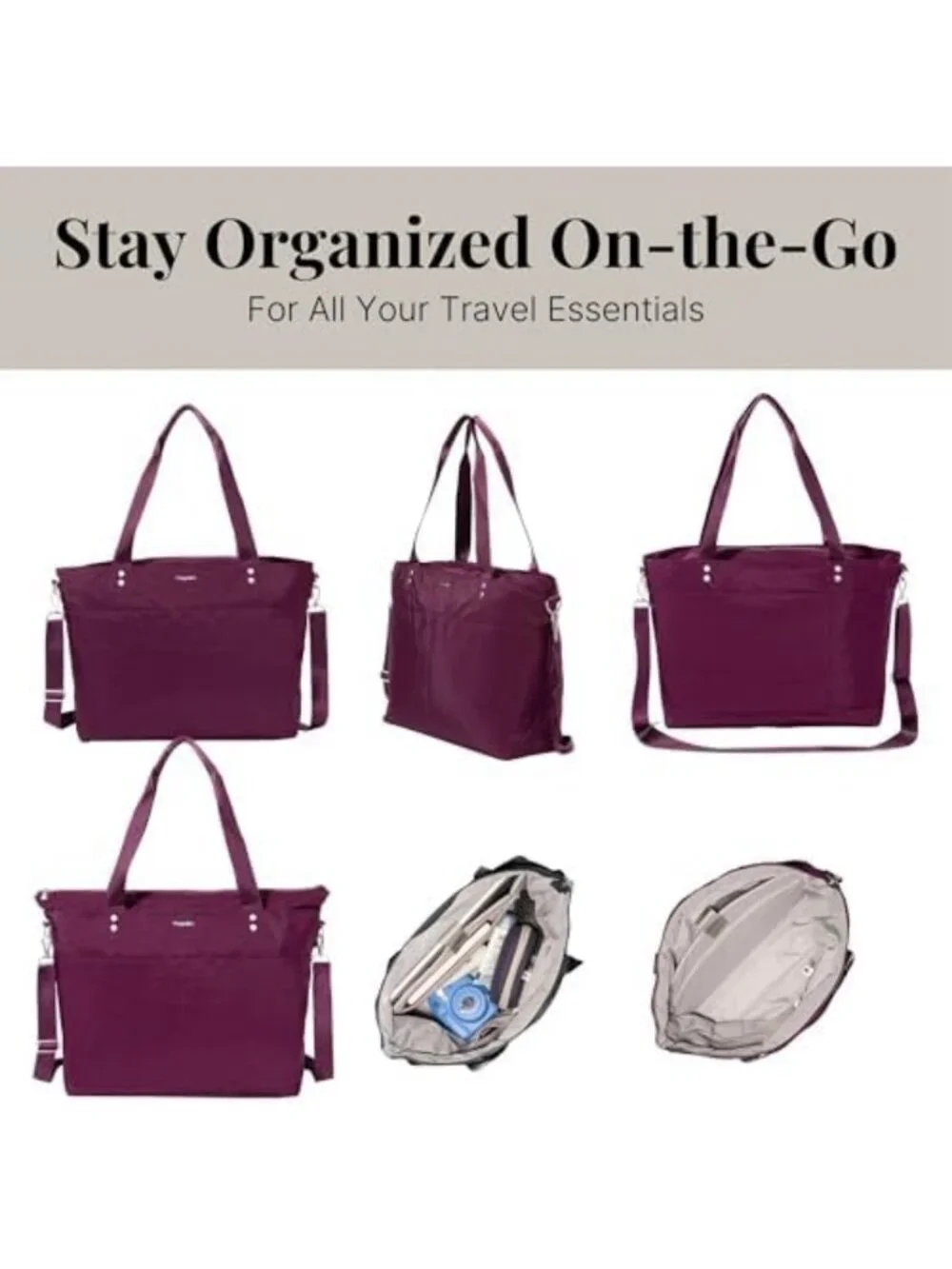Stylish Laptop Tote Bag with Multiple Pockets, Perfect for Work & Travel